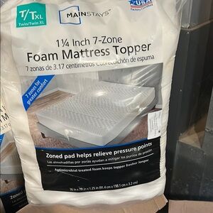 Mainstays White Foam Mattress Topper